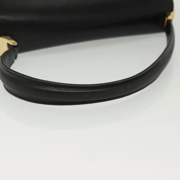 GUCCI Hand Bag Leather Black Gold 000 056 0004 Auth ep10863 - Picture 8 of 16